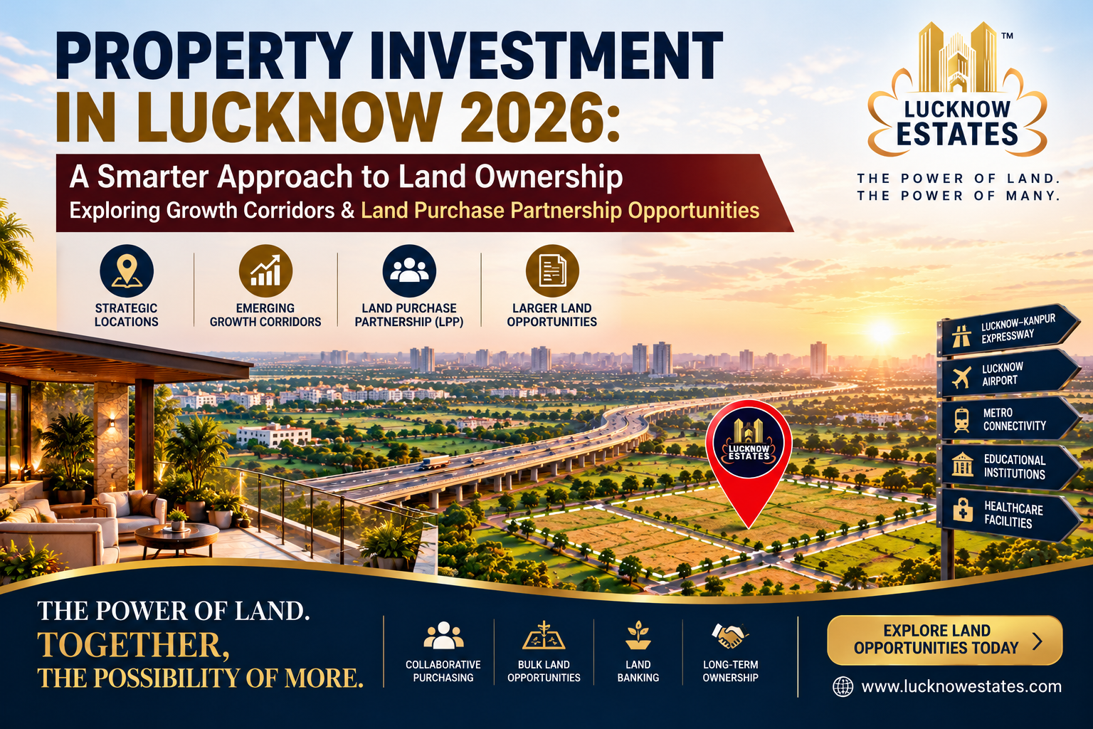 Land Investment in Lucknow 2026: best locations, growth corridors and partnership opportunities